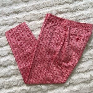 Talbots Heritage Geometric Mosaic Floral Jacquard Pants 8